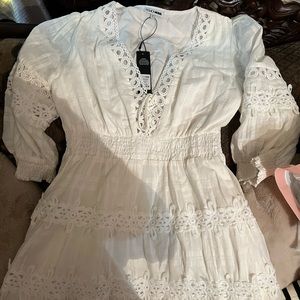 White fashion nova dress